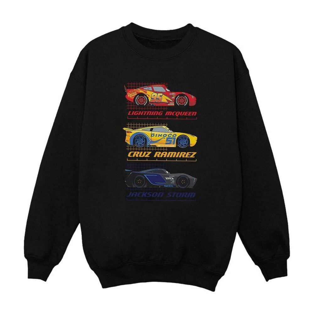 Cars Boys Racer Profile Cotton Sweatshirt / Black
